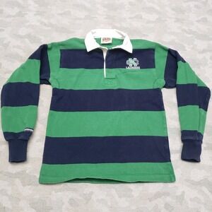 Barbarian Rugby Polo Shirt Mens XS Green Long Sleeve Big Striped